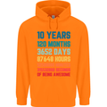 10th Birthday 10 Year Old Childrens Kids Hoodie Orange