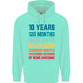 10th Birthday 10 Year Old Childrens Kids Hoodie Peppermint