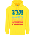 10th Birthday 10 Year Old Childrens Kids Hoodie Yellow