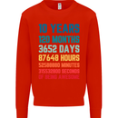 10th Birthday 10 Year Old Kids Sweatshirt Jumper Bright Red