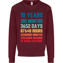 10th Birthday 10 Year Old Kids Sweatshirt Jumper Maroon