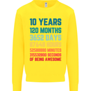 10th Birthday 10 Year Old Kids Sweatshirt Jumper Yellow
