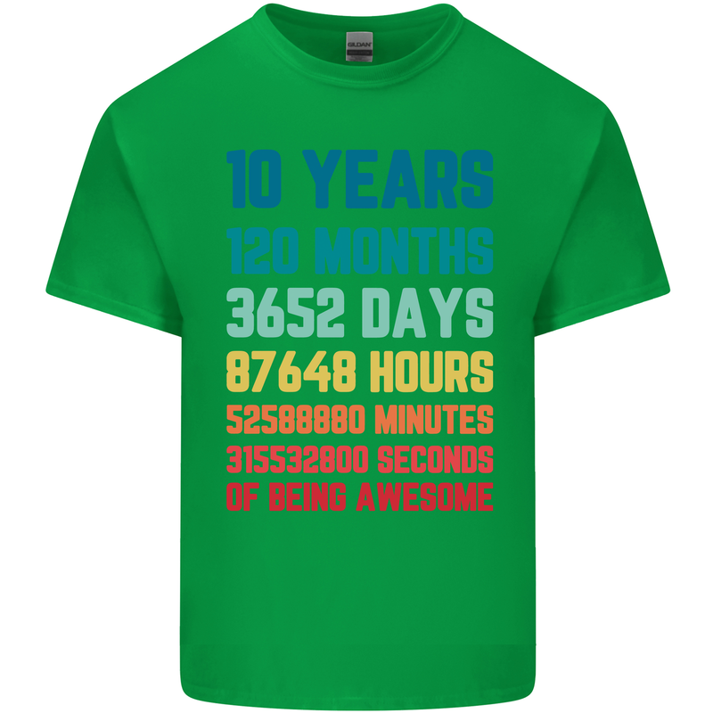 10th Birthday 10 Year Old Kids T-Shirt Childrens Irish Green