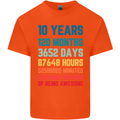 10th Birthday 10 Year Old Kids T-Shirt Childrens Orange