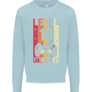 10th Birthday 10 Year Old Level Up Gamming Kids Sweatshirt Jumper Light Blue