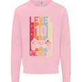 10th Birthday 10 Year Old Level Up Gamming Kids Sweatshirt Jumper Light Pink