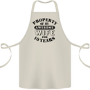10th Wedding Anniversary 10 Year Funny Wife Cotton Apron 100% Organic Natural