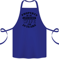 10th Wedding Anniversary 10 Year Funny Wife Cotton Apron 100% Organic Royal Blue