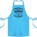 10th Wedding Anniversary 10 Year Funny Wife Cotton Apron 100% Organic Turquoise