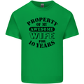 10th Wedding Anniversary 10 Year Funny Wife Mens Cotton T-Shirt Tee Top Irish Green