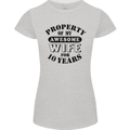 10th Wedding Anniversary 10 Year Funny Wife Womens Petite Cut T-Shirt Sports Grey