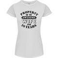 10th Wedding Anniversary 10 Year Funny Wife Womens Petite Cut T-Shirt White