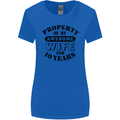 10th Wedding Anniversary 10 Year Funny Wife Womens Wider Cut T-Shirt Royal Blue