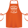 11 Year Wedding Anniversary 11th Funny Wife Cotton Apron 100% Organic Orange