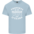 11 Year Wedding Anniversary 11th Funny Wife Mens Cotton T-Shirt Tee Top Light Blue