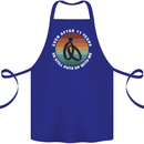 11 Year Wedding Anniversary 11th Marriage Cotton Apron 100% Organic Royal Blue
