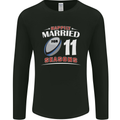 11 Year Wedding Anniversary 11th Rugby Mens Long Sleeve T-Shirt Black