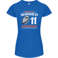 11 Year Wedding Anniversary 11th Rugby Womens Petite Cut T-Shirt Royal Blue
