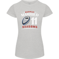 11 Year Wedding Anniversary 11th Rugby Womens Petite Cut T-Shirt Sports Grey