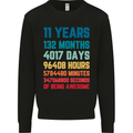 11th Birthday 11 Year Old Kids Sweatshirt Jumper Black