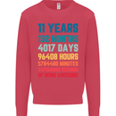 11th Birthday 11 Year Old Kids Sweatshirt Jumper Heliconia