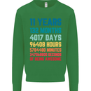11th Birthday 11 Year Old Kids Sweatshirt Jumper Irish Green