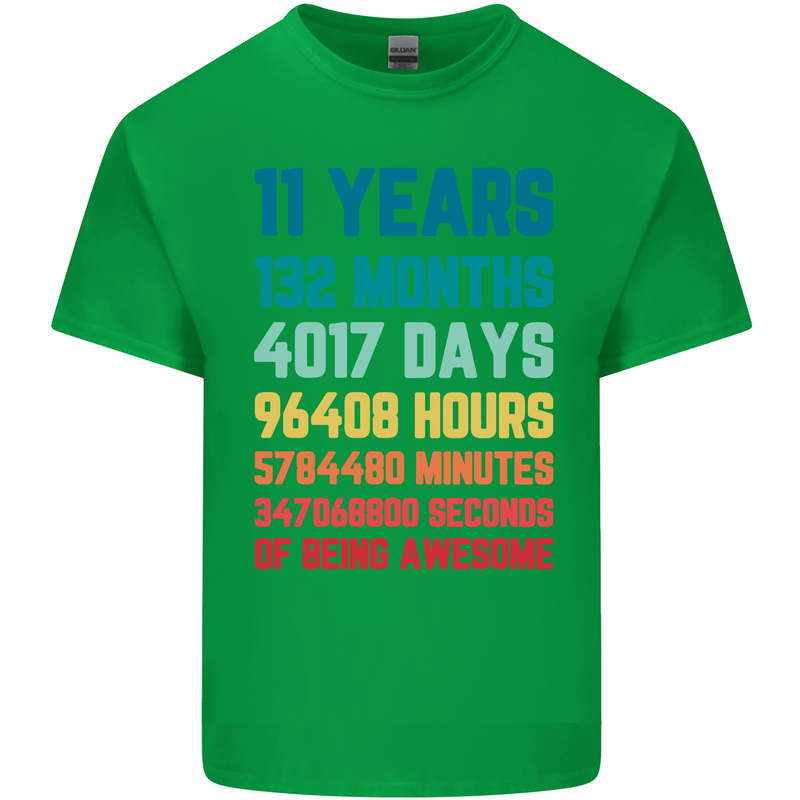 11th Birthday 11 Year Old Kids T-Shirt Childrens Irish Green