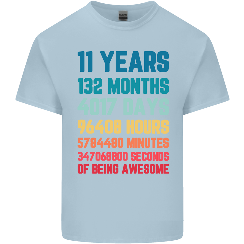 11th Birthday 11 Year Old Kids T-Shirt Childrens Light Blue