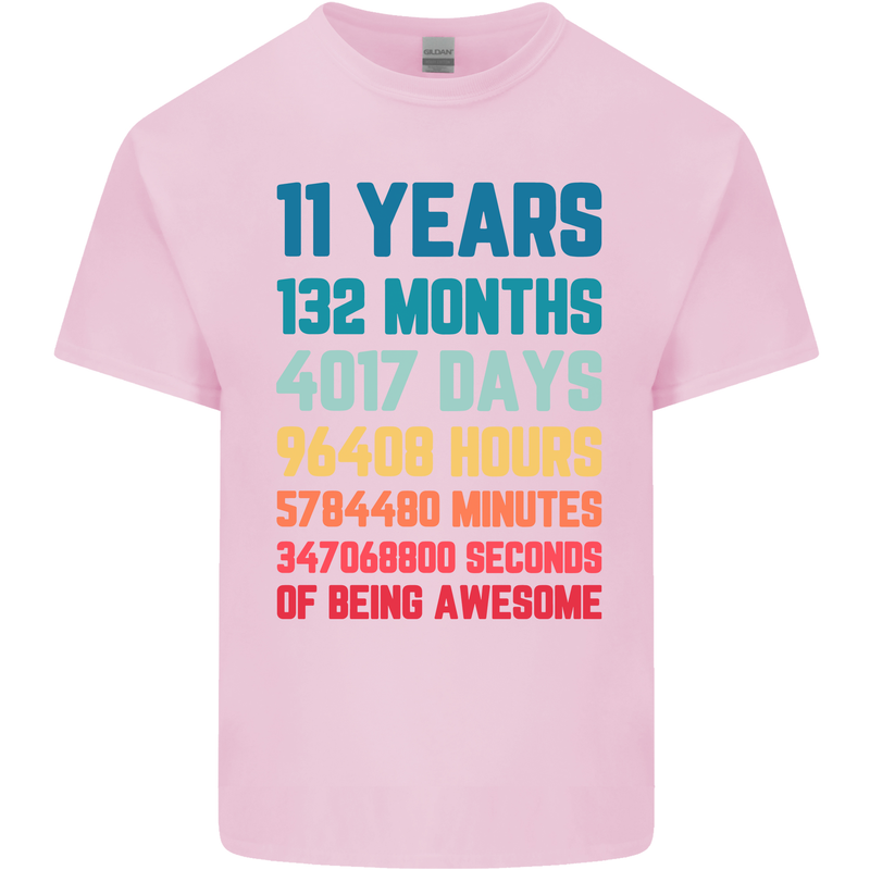 11th Birthday 11 Year Old Kids T-Shirt Childrens Light Pink