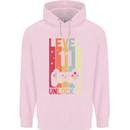 11th Birthday 11 Year Old Level Up Gamming Childrens Kids Hoodie Light Pink