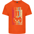 11th Birthday 11 Year Old Level Up Gamming Kids T-Shirt Childrens Orange