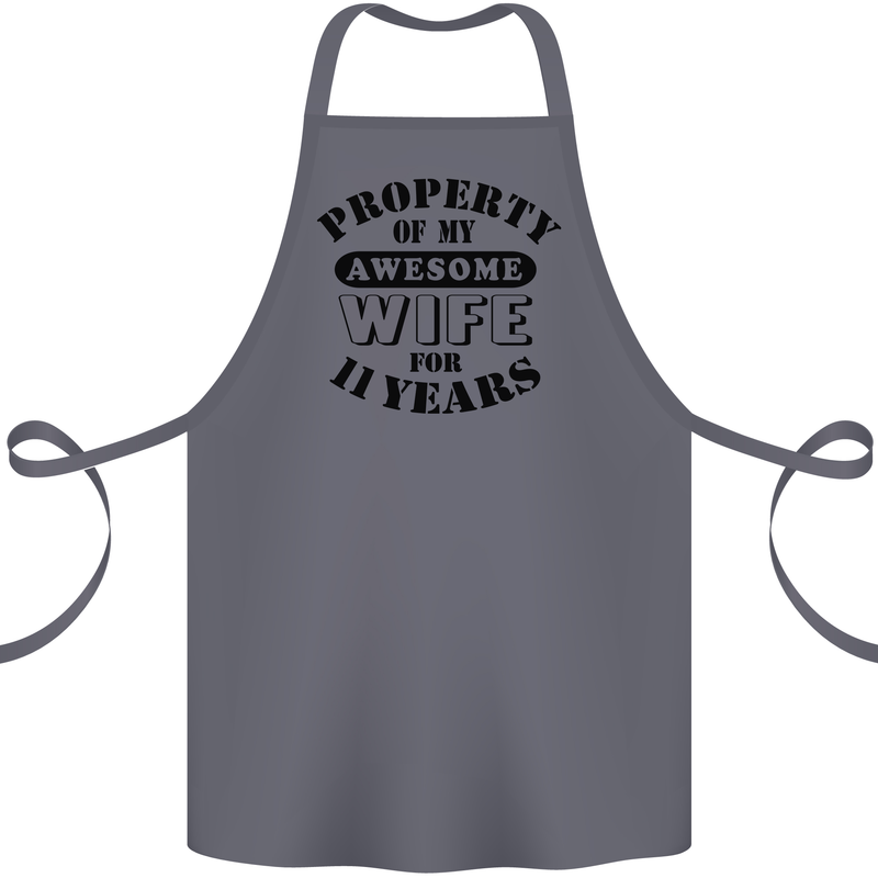 11th Wedding Anniversary 11 Year Funny Wife Cotton Apron 100% Organic Steel