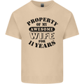 11th Wedding Anniversary 11 Year Funny Wife Mens Cotton T-Shirt Tee Top Sand