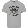 11th Wedding Anniversary 11 Year Funny Wife Mens Cotton T-Shirt Tee Top Sports Grey