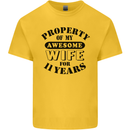11th Wedding Anniversary 11 Year Funny Wife Mens Cotton T-Shirt Tee Top Yellow