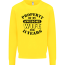 11th Wedding Anniversary 11 Year Funny Wife Mens Sweatshirt Jumper Yellow