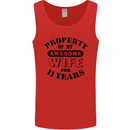 11th Wedding Anniversary 11 Year Funny Wife Mens Vest Tank Top Red