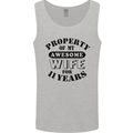 11th Wedding Anniversary 11 Year Funny Wife Mens Vest Tank Top Sports Grey