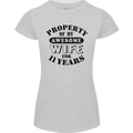 11th Wedding Anniversary 11 Year Funny Wife Womens Petite Cut T-Shirt Sports Grey