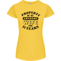 11th Wedding Anniversary 11 Year Funny Wife Womens Petite Cut T-Shirt Yellow