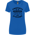 11th Wedding Anniversary 11 Year Funny Wife Womens Wider Cut T-Shirt Royal Blue