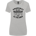11th Wedding Anniversary 11 Year Funny Wife Womens Wider Cut T-Shirt Sports Grey