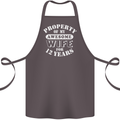 12 Year Wedding Anniversary 12th Funny Wife Cotton Apron 100% Organic Dark Grey