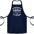 12 Year Wedding Anniversary 12th Funny Wife Cotton Apron 100% Organic Navy Blue