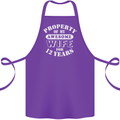 12 Year Wedding Anniversary 12th Funny Wife Cotton Apron 100% Organic Purple