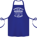 12 Year Wedding Anniversary 12th Funny Wife Cotton Apron 100% Organic Royal Blue