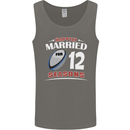 12 Year Wedding Anniversary 12th Rugby Mens Vest Tank Top Charcoal