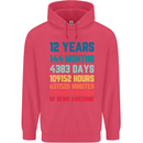 12th Birthday 12 Year Old Childrens Kids Hoodie Heliconia