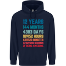 12th Birthday 12 Year Old Childrens Kids Hoodie Navy Blue
