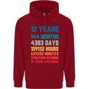 12th Birthday 12 Year Old Childrens Kids Hoodie Red